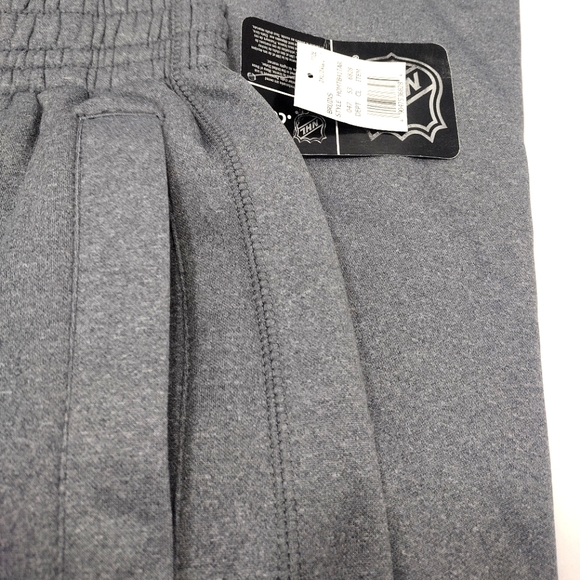 NHL Boston Bruins Logo Heather Gray Fleece Lined Wide Leg Sweatpants - Picture 14 of 16